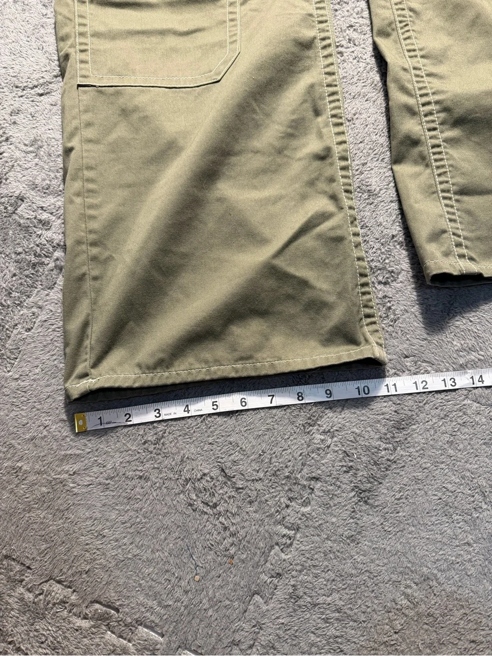 True Religion Double Knee Men's Green Carpenter Pants Baggy Drawstring Wide Leg